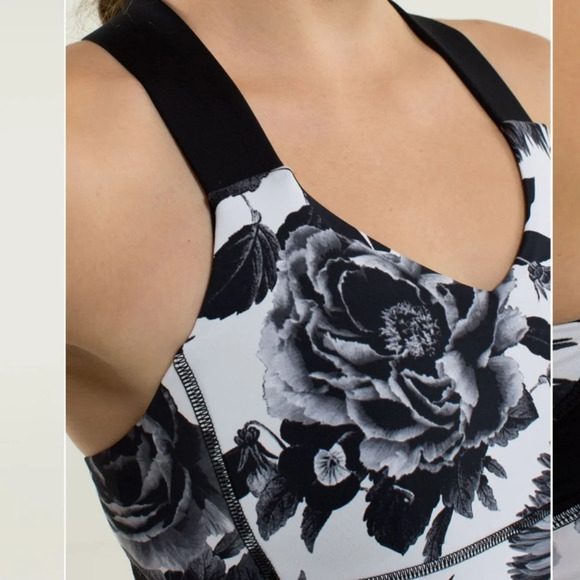 Lululemon Push Ur Limits Tank In Brisk Bloom Black White / Black. Women's Size 6 - Picture 13 of 15